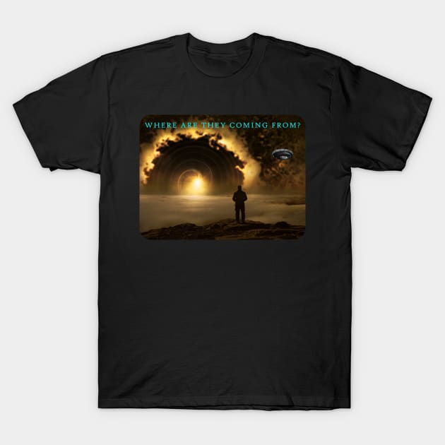 UFO's - Where are they coming from? T-Shirt by The Black Panther